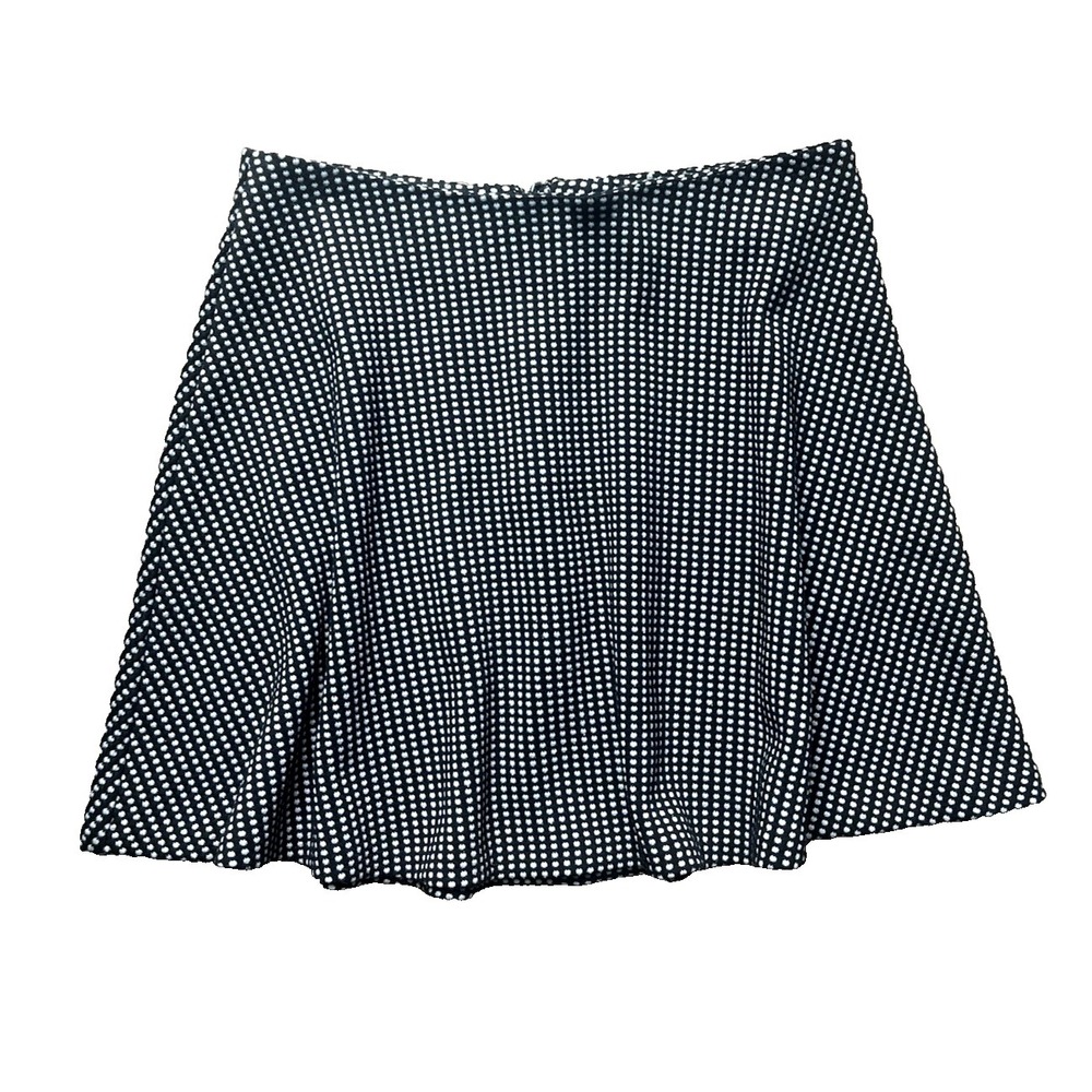 Banana Republic Women's Skirt Size 6 fit & flare Black White Polka Dot
